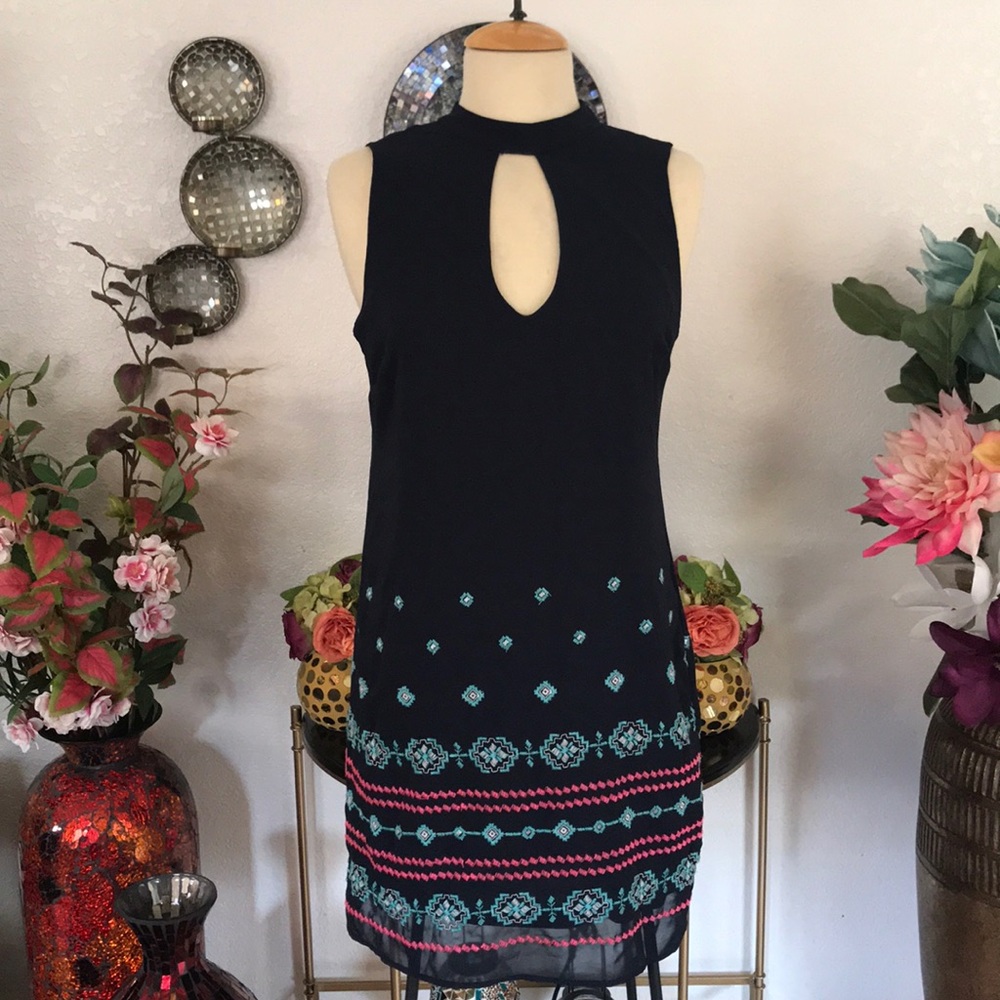 NWOT Crystal Sky Navy dress size L